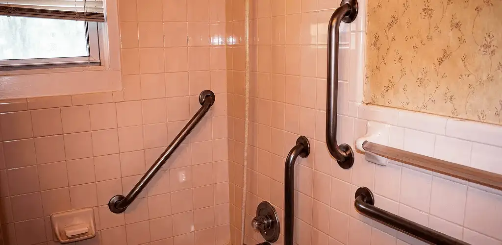Shower grab bar installation for bathroom safety and accessibility in St Paul, MN