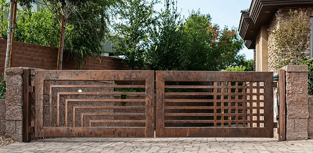 Custom driveway gate installation for a home entrance in St Paul, MN